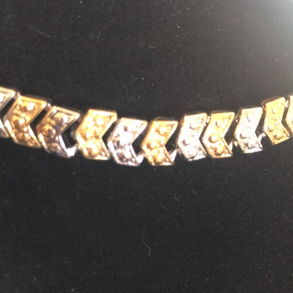 BIJOUX TERNER NECKLACE EARRINGS SET GOLD/SILVER - Picture 6 of 6